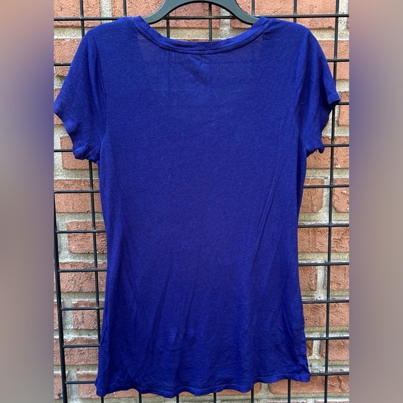 Express Women's Navy Blue Graphic Tee - Picture 2 of 2